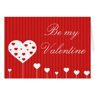 Be my Valentine Lovely Red White Hearts