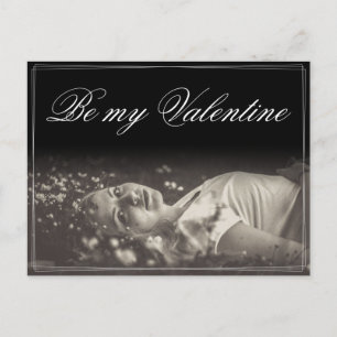Be my Valentine - lying young woman Postcard