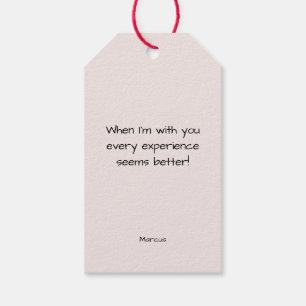 Be My Valentine Minimal Pink Hearts Gift Tags