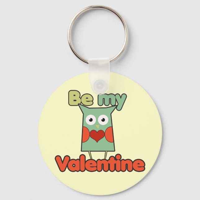 Be my Valentine Owl Key Ring (Front)