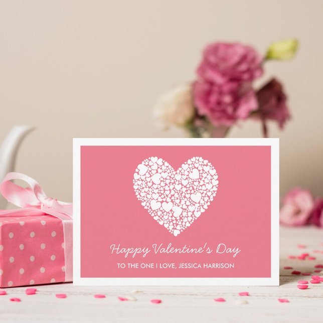 Be My Valentine, Pink Heart Valentine's Day Card (Creator Uploaded)
