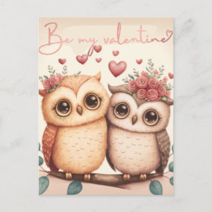 Be my valentine postcard