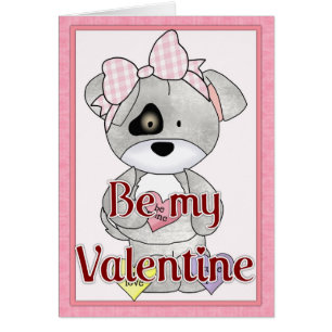 Be My Valentine Puppy Dog Greeting Card d6
