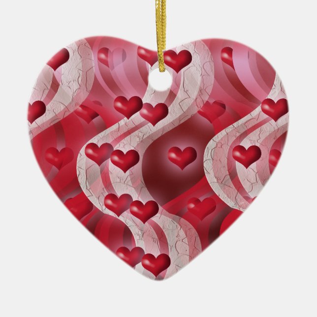 "Be my valentine" red heart decoration (Front)