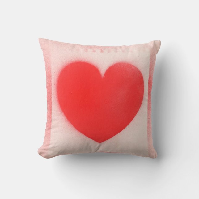 Be my Valentine red heart note Cushion (Front)