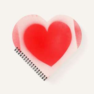 Be my Valentine red heart note  Notebook
