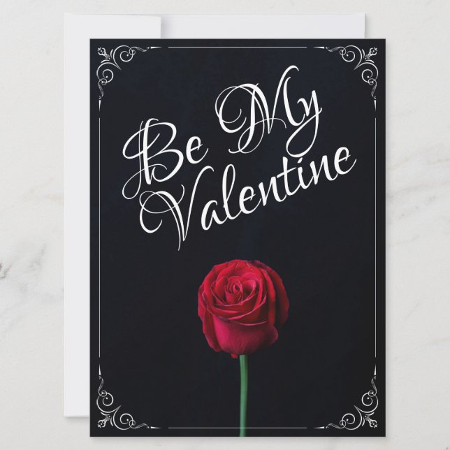 Be My Valentine - Red Rose Dark (Front)