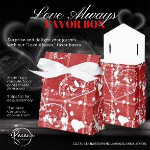 Be My Valentine Red & White Heart Design Favour Bo Favour Box