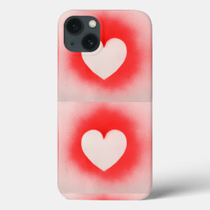 Be my Valentine red white heart note  iPhone 13 Case