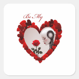 Be My Valentine ❤️ Square Sticker
