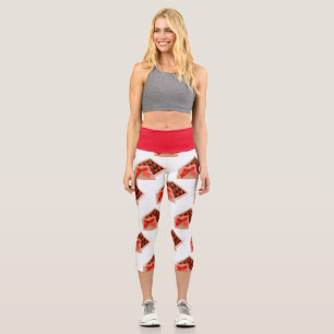 Be my Valentine Strawberry red bow box  Capri Leggings