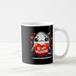 Be My Valentine Tiger Shark Heart Coffee Mug