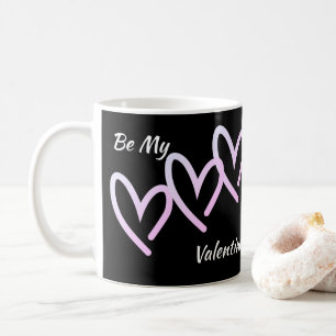 Be My Valentine Triple  Heart Coffee Mug