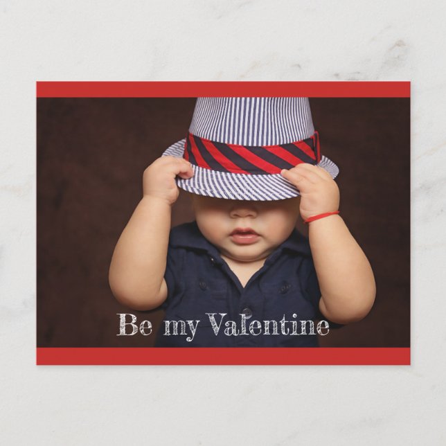 Be my Valentine | Valentine's Day Photo Postcard (Front)