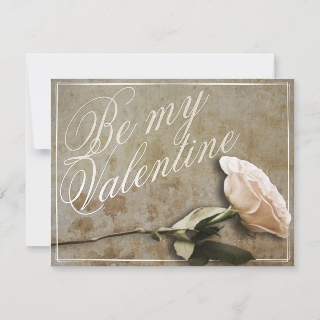 Be my Valentine with Rose (Front)