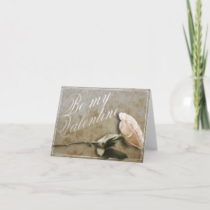 Be my Valentine with Rose Card