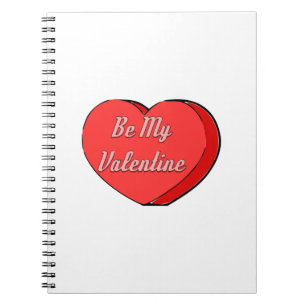 Be My Valentines Candy Heart Drawing Notebook