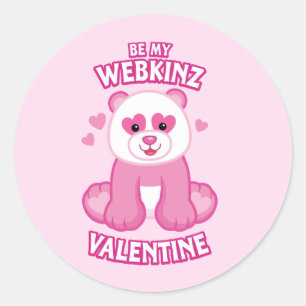 Be My Webkinz Valentine Classic Round Sticker