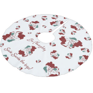 Be Naughty Santa Brushed Polyester Tree Skirt