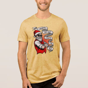 Be Naughty Save Santa The Trip-42316 Tri-Blend Shirt