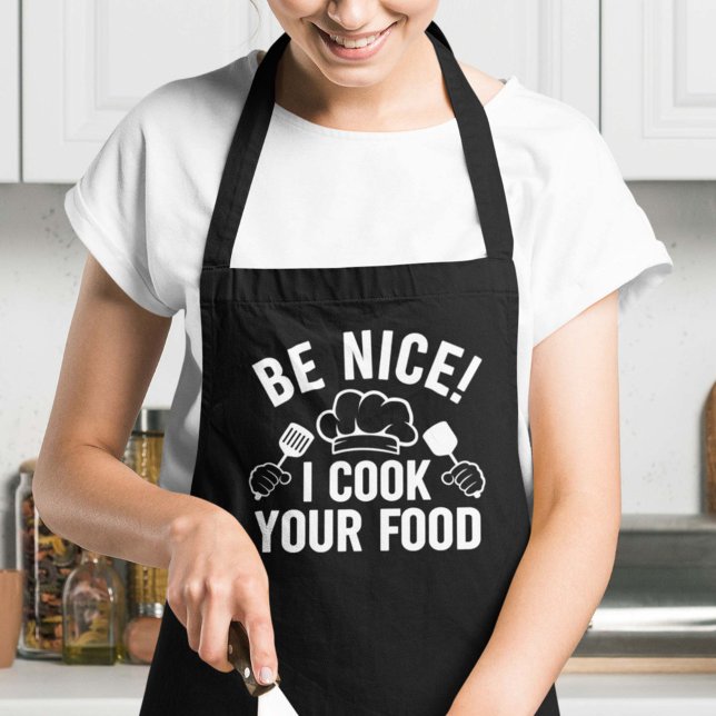 Be Nice I Cook Your Food Apron (Creator Uploaded)