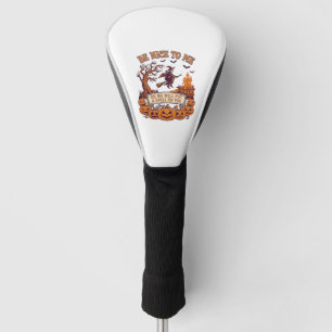 Be Nice Me Halloween Witch Broom Pumpkins_1 Golf Head Cover