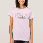 Be NiCe periodic table elements chemistry solution T-Shirt<br><div class="desc">Be Ni Ce chemistry periodic table style science solution for peace and unity t-shirt reads Be Ni Ce Chemistry and be part of the simple solution or you can personalise with your own three-element word or name. An ideal gift for science chemistry teachers and students. Unique graphic art by www.mylittleeden.com...</div>