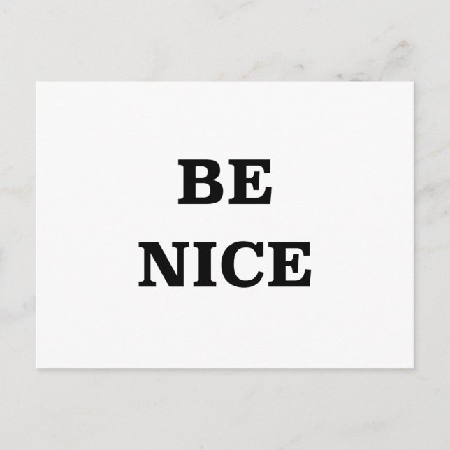 Be Nice (spread the word) Postcard (Front)