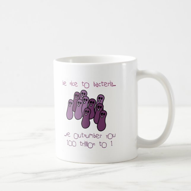 Be nice to bacteria coffee mug (Right)
