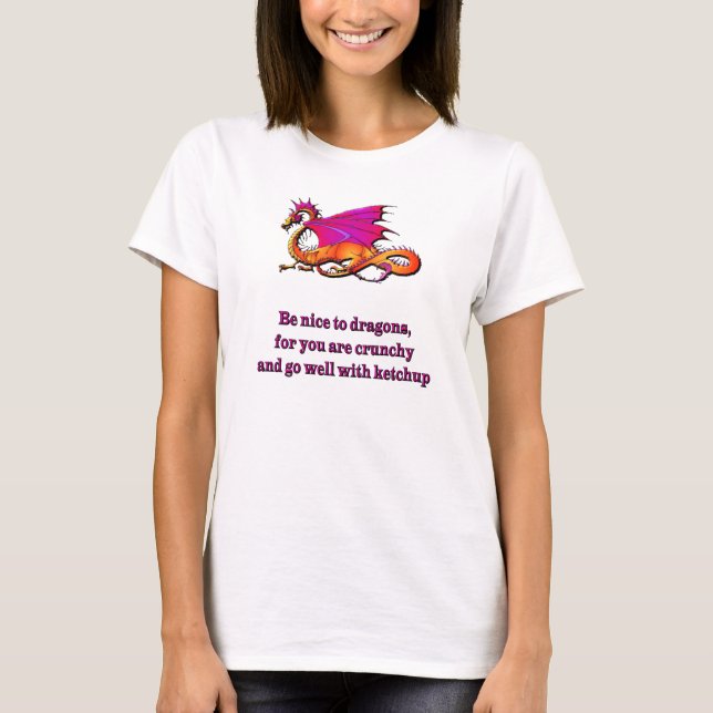Be Nice To Dragons T-Shirt (Front)