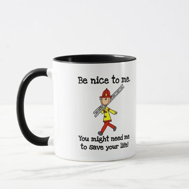 Be Nice to Firefighters Mug (Left)