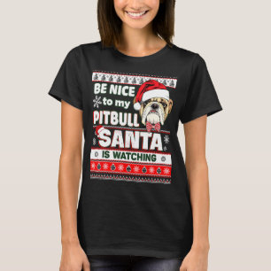 Be Nice To Me I Know Santa Corgi Dog Christmas T-Shirt