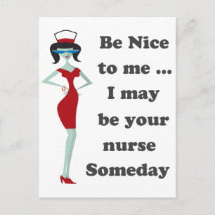Be nice to me postcard