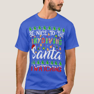 Be Nice To Skydiving Santa Is Watching Skydiving C T-Shirt