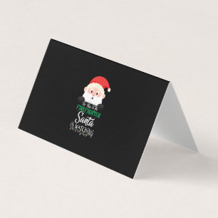 Be Nice To The Firefighter Santa Is Watching Xmas Business Card
