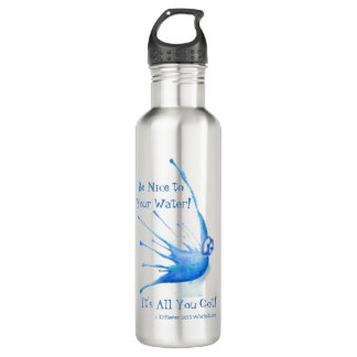 Be Nice to Your Water Bottle, Stainless Steel/24oz 710 Ml Water Bottle