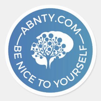 Be Nice To Yourself - ABNTY.COM Blue Classic Round Sticker