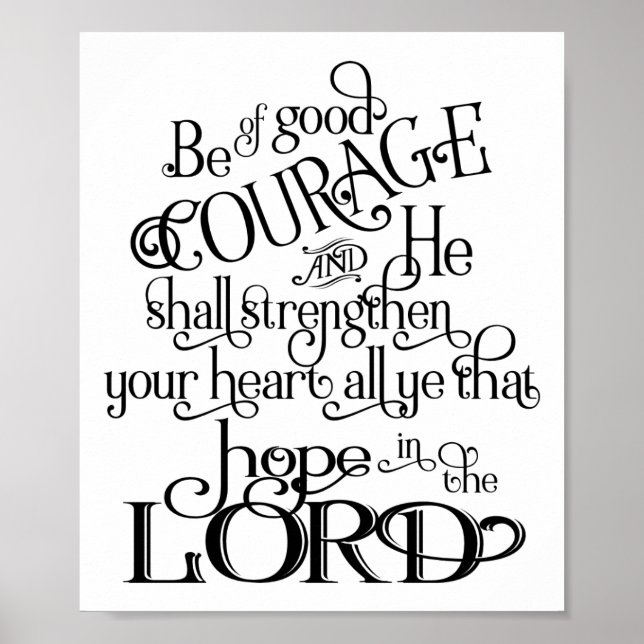 Be of Good Courage Poster (Front)