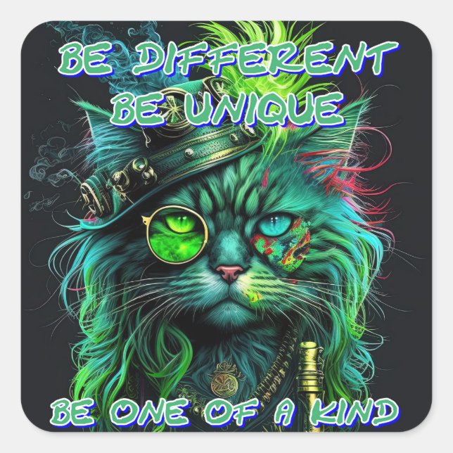 Be one of a kind square sticker (Front)