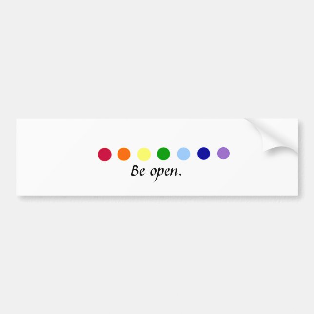 Be Open - Chakra Bumper Sticker (Front)