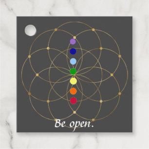 Be Open Chakra & Seeds of Life Favour Tags
