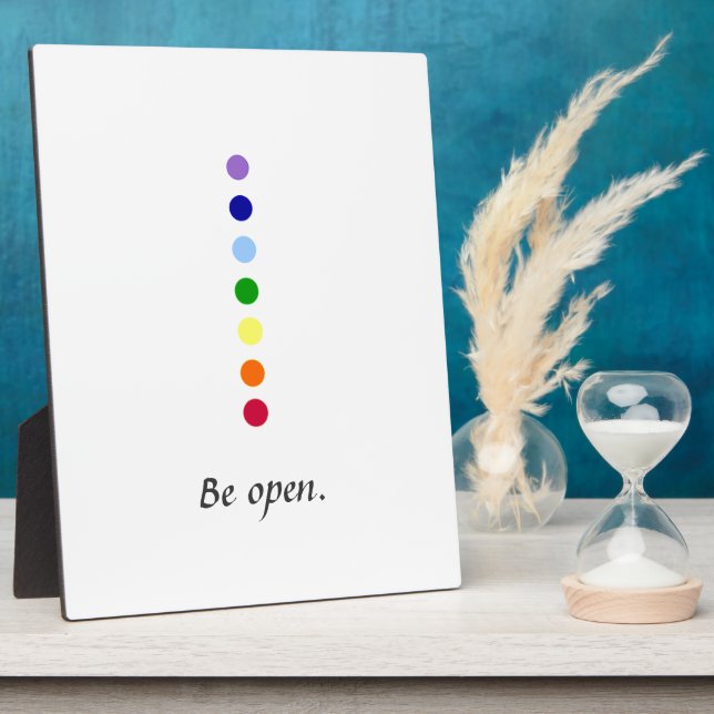 Be Open - Simple Chakra Design Plaque (Side)