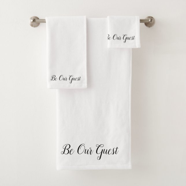 "Be Our Guest" Bath Towel Set (Insitu)