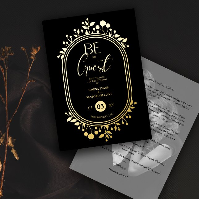 Be our Guest Black Wedding Fancy Frame Branches (Creator Uploaded)