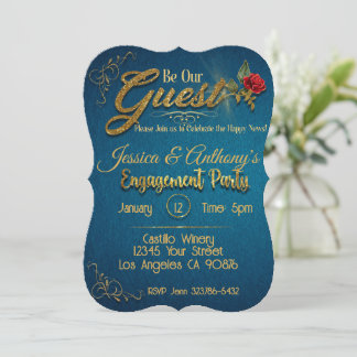 Be our guest engagement party Invitation