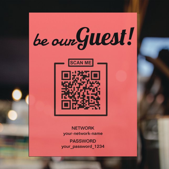 Be Our Guest l Internet QR Code Password WIFI Poster (Creator Uploaded)