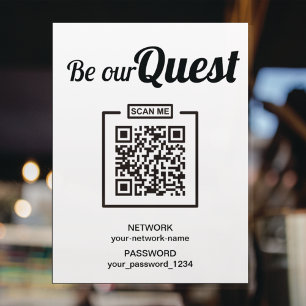 Be our Guest l Scan to Connect QR Code WIFI Poster