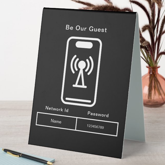 Be Our Guest Wedding WIFI Information Password  (In SItu (Table))
