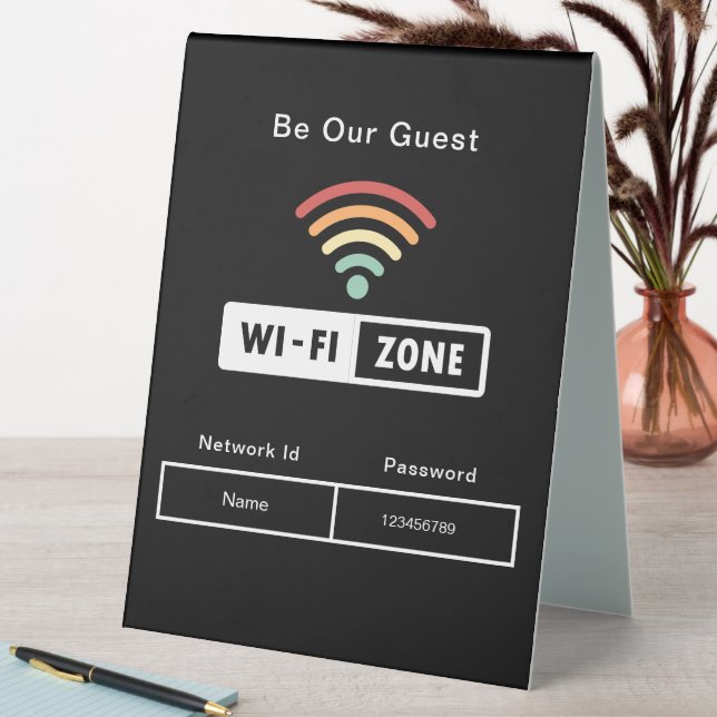 Be Our Guest Wedding WIFI Information Password  (In SItu (Table))