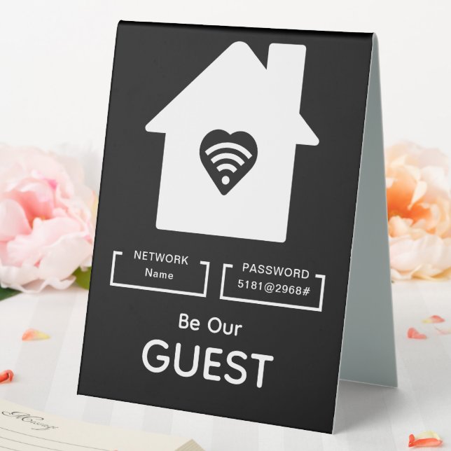 Be Our Guest WIFI information Password Home Decor (In SItu (Wedding))